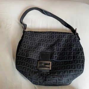Brown shoulder bag marked Fendi